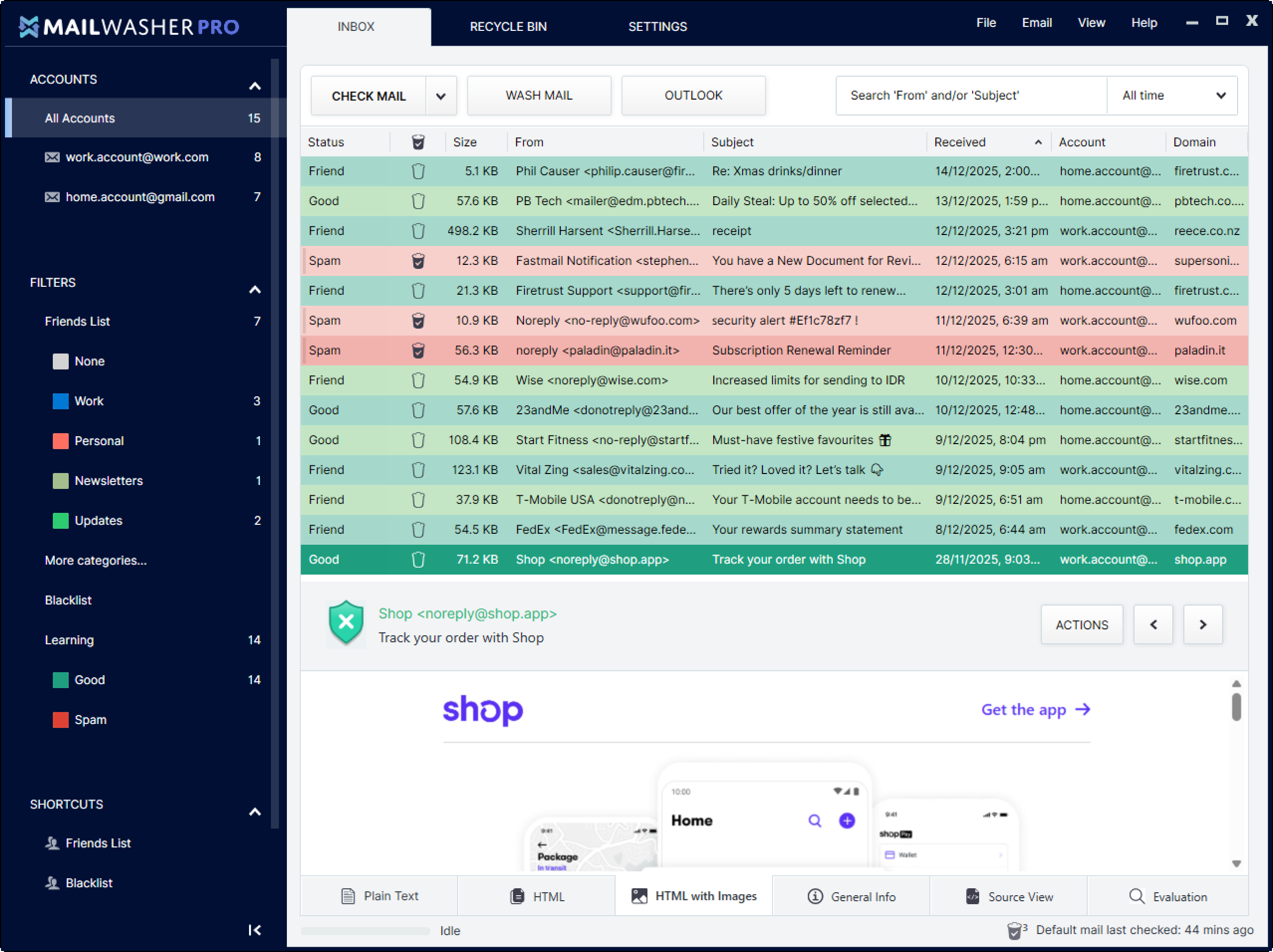MailWasher email list