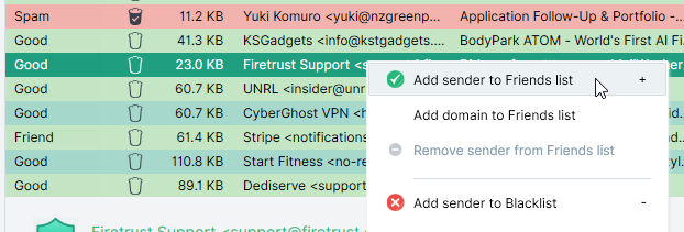 right click and add to friends list